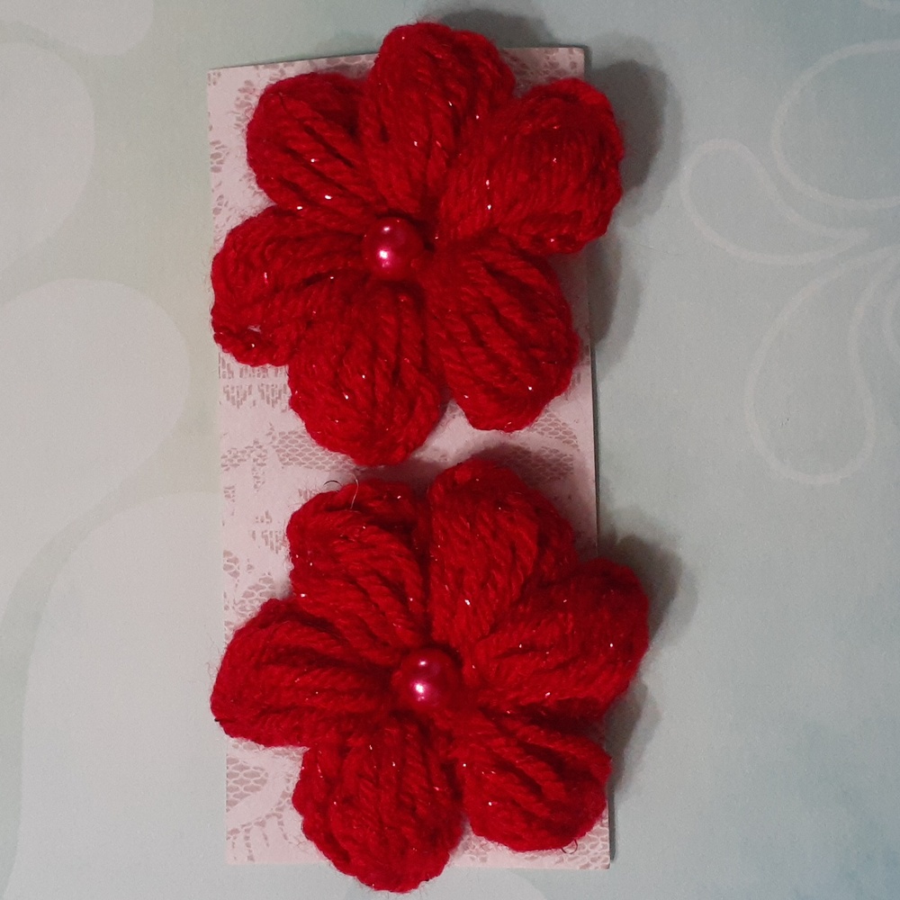 HANDMADE Crochet Hair clips Accessories - Picture 3 of 4